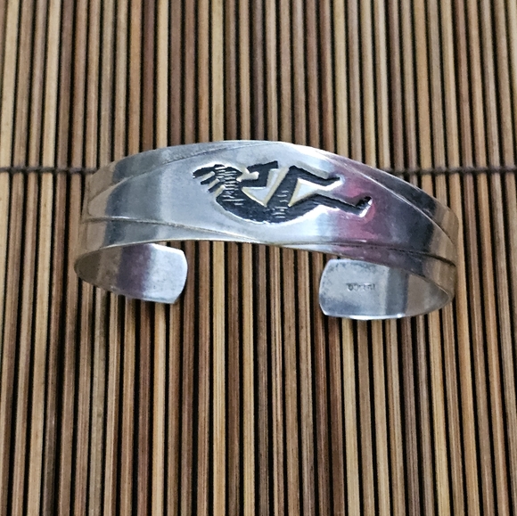 Silver Plated Mexico Cuff Bracelet (Vintage) - Picture 8 of 13